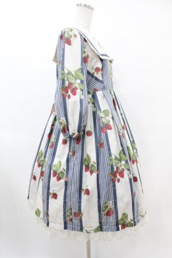 画像3: Melody BasKet / Stripe strawberryワンピース  ネイビー H-25-07-11-1019-LO-OP-KB-ZH