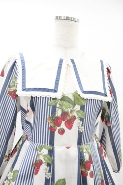 画像4: Melody BasKet / Stripe strawberryワンピース  ネイビー H-25-07-11-1019-LO-OP-KB-ZH