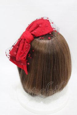 画像2: Melody BasKet / Dollyリボンカチューシャ  レッド H-25-07-11-1003-LO-AC-KB-ZH