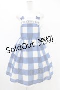 Melody BasKet / Melody Block Checkジャンパースカート M ブルー H-25-07-11-1024-LO-OP-KB-ZH
