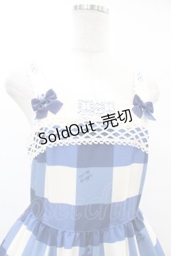 画像4: Melody BasKet / Melody Block Checkジャンパースカート M ブルー H-25-07-11-1024-LO-OP-KB-ZH