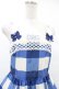 画像4: Melody BasKet / Melody Block Checkジャンパースカート M ブルー H-25-07-11-1024-LO-OP-KB-ZH (4)