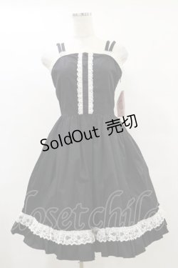 画像1: metamorphose / フロント釦ジャンパースカート(バーバリー)（2006年） Free ブラック H-25-07-11-075-ME-OP-NS-ZH
