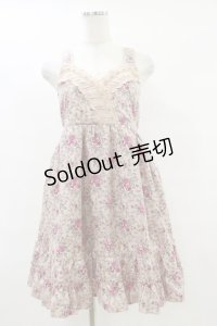 axes femme / 花柄ジャンパースカート M ピンク H-25-07-11-077-AX-OP-YZ-ZH
