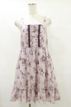画像1: axes femme / キャットジャンパースカート M ピンク H-25-07-11-078-AX-OP-YZ-ZH