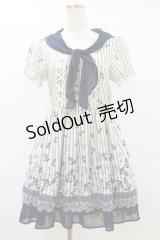 axes femme / ストライプマリンワンピース M アイボリー/ネイビー H-25-07-11-079-AX-OP-YZ-ZH