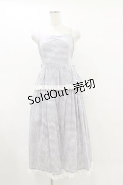 画像1: Fi.n.t / ギンガムチェックティアードキャミワンピース Free L/GY×WH H-25-07-11-081-CA-OP-NS-ZH