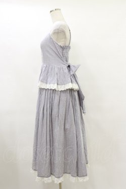 画像3: Fi.n.t / ギンガムチェックティアードキャミワンピース Free L/GY×WH H-25-07-11-081-CA-OP-NS-ZH
