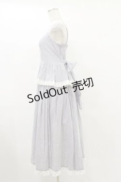 画像3: Fi.n.t / ギンガムチェックティアードキャミワンピース Free L/GY×WH H-25-07-11-081-CA-OP-NS-ZH