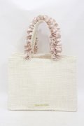 Maison de FLEUR / ツイードフリルハンドルスクエアトートSバッグ  ピンク H-25-07-11-016-LO-BG-NS-ZH
