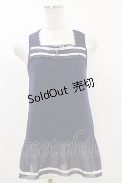 画像1: axes femme / チャーム付きタンクトップ M ネイビー H-25-07-11-020-AX-TO-YZ-ZH