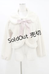 m petit by misako / サンリオキャラクターズコラボ マイメロディ ファーショートジャケット L オフ H-25-07-11-022-LO-JA-NS-ZT-C063