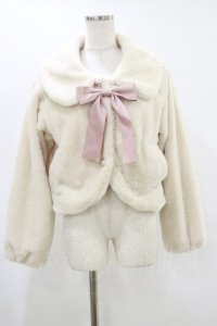 m petit by misako / サンリオキャラクターズコラボ マイメロディ ファーショートジャケット L オフ H-25-07-11-022-LO-JA-NS-ZH