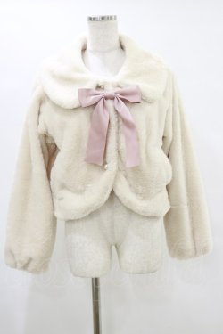 画像1: m petit by misako / サンリオキャラクターズコラボ マイメロディ ファーショートジャケット L オフ H-25-07-11-022-LO-JA-NS-ZH