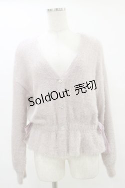 画像1: Ank Rouge / ビジューボタンフェザーカーデ M ピンク H-25-07-11-024-CA-TO-NS-ZT079