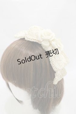 画像1: Victorian maiden / レースリボンローズカチューシャ  生成り H-25-07-11-004-CL-AC-NS-ZH