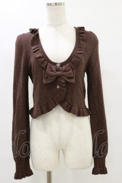 画像1: metamorphose / ハートすかしあみボレロ Free ブラウン H-25-07-11-028-ME-TO-NS-ZH
