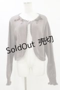 m petit by misako / リボンニットボレロ L チャコール H-25-07-11-029-LO-TO-NS-ZH
