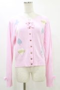 Angelic Pretty / Upside Down Story アリス カーディガン L ピンク H-25-07-11-030-AP-TO-NS-ZH