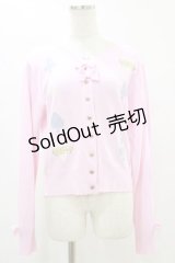 Angelic Pretty / Upside Down Story アリス カーディガン L ピンク H-25-07-11-030-AP-TO-NS-ZH