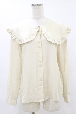 画像1: Fi.n.t / フリル使いビッグカラーブラウス Free L/BEIGE H-25-07-11-034-CA-BL-NS-ZH