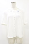Fi.n.t / リトルローズ刺繍カットワーク衿ブラウス Free WHITE×BL H-25-07-11-036-CA-BL-NS-ZH