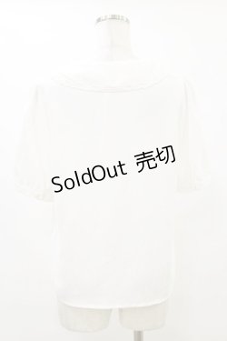 画像2: Fi.n.t / リトルローズ刺繍カットワーク衿ブラウス Free WHITE×BL H-25-07-11-036-CA-BL-NS-ZH
