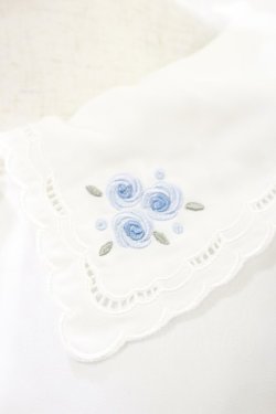 画像3: Fi.n.t / リトルローズ刺繍カットワーク衿ブラウス Free WHITE×BL H-25-07-11-036-CA-BL-NS-ZH
