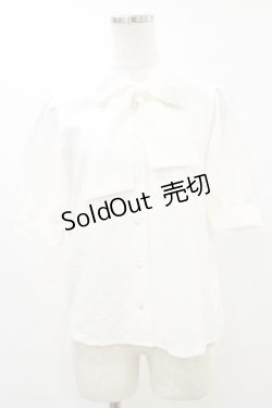 画像1: Fi.n.t / フラワージャガードボウタイブラウス Free OFF WHITE H-25-07-11-037-CA-BL-NS-ZH