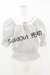 Fi.n.t / はしごリボン使いプルオーバーブラウス Free GRAY×WH H-25-07-11-038-CA-BL-NS-ZH