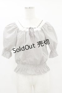 Fi.n.t / はしごリボン使いプルオーバーブラウス Free GRAY×WH H-25-07-11-038-CA-BL-NS-ZH