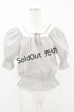 画像1: Fi.n.t / はしごリボン使いプルオーバーブラウス Free GRAY×WH H-25-07-11-038-CA-BL-NS-ZH