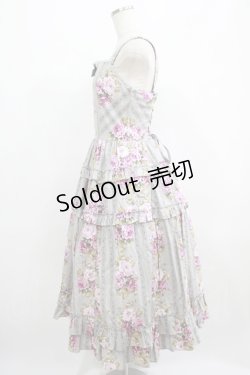 画像2: Innocent World / オールドイングリッシュローズジャンパースカート M グレー H-25-07-12-003-IW-OP-NS-ZH