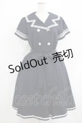 axes femme POETIQUE / ダブル釦セーラーワンピース M ネイビー H-25-07-12-025-AX-OP-NS-ZH