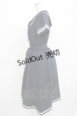 画像2: axes femme POETIQUE / ダブル釦セーラーワンピース M ネイビー H-25-07-12-025-AX-OP-NS-ZH