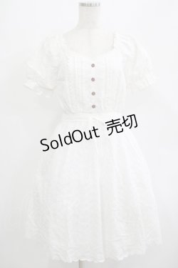 画像1: axes femme POETIQUE / 【柴田あやなさんコラボ】コットンレースワンピース M オフ H-25-07-12-028-AX-OP-NS-ZH