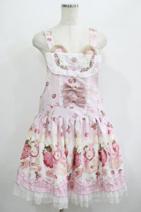 To Alice / StrawberryAnimalサロペットスカート M ピンク H-25-07-12-029-LO-OP-NS-ZH