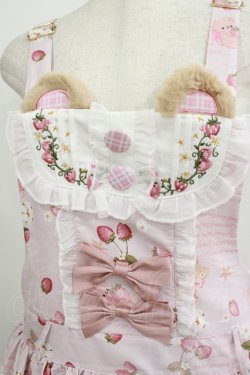 画像5: To Alice / StrawberryAnimalサロペットスカート M ピンク H-25-07-12-029-LO-OP-NS-ZH