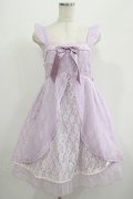 axes femme kawaii / レーシージャンパースカート M ラベンダー H-25-07-12-030-AX-OP-NS-ZH