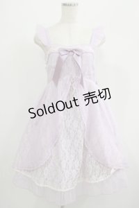 axes femme kawaii / レーシージャンパースカート M ラベンダー H-25-07-12-030-AX-OP-NS-ZH