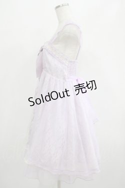 画像2: axes femme kawaii / レーシージャンパースカート M ラベンダー H-25-07-12-030-AX-OP-NS-ZH