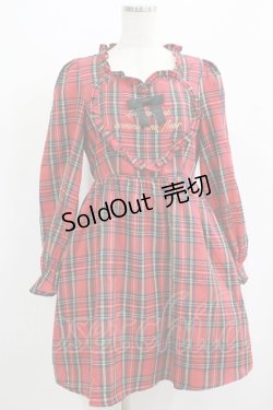 画像1: Ank Rouge / ハートメッセージワンピース M レッド H-25-07-12-031-CA-OP-NS-ZH