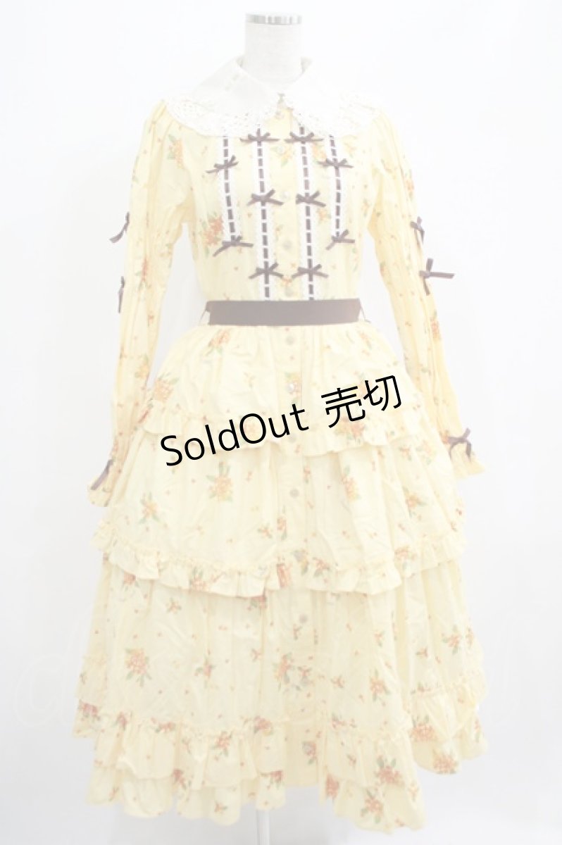画像1: Innocent World / 金木犀ドレス L イエロー×生成/Yellow×Beige H-25-07-12-004-IW-OP-NS-ZH (1)