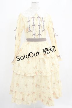 画像1: Innocent World / 金木犀ドレス L イエロー×生成/Yellow×Beige H-25-07-12-004-IW-OP-NS-ZH