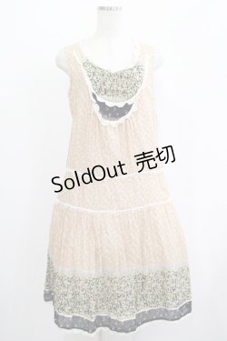 画像1: Cherir la femme / オリプリワンピース M ベージュ H-25-07-12-033-LO-OP-NS-ZH