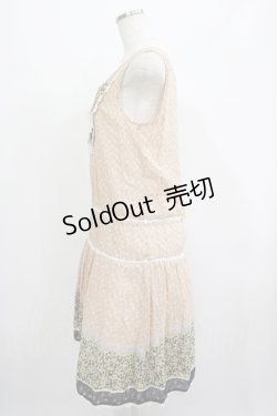 画像2: Cherir la femme / オリプリワンピース M ベージュ H-25-07-12-033-LO-OP-NS-ZH