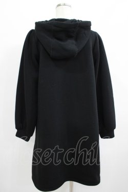 画像3: axes femme POETIQUE / レースアップパーカーワンピース M ブラック H-25-07-12-035-AX-OP-NS-ZH