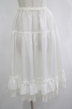 画像1: Innocent World / シフォンとレースのペチコート M オフ H-25-07-12-036-IW-SK-NS-ZH