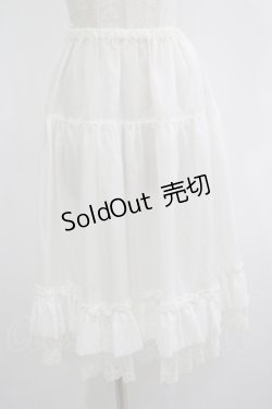 画像1: Innocent World / シフォンとレースのペチコート M オフ H-25-07-12-036-IW-SK-NS-ZH