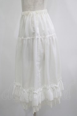画像2: Innocent World / シフォンとレースのペチコート M オフ H-25-07-12-036-IW-SK-NS-ZH